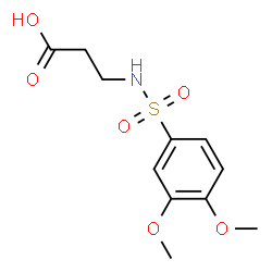 ChemSpider 2D Image | N-[(3,4-Dimethoxyphenyl)sulfonyl]-beta-alanine | C11H15NO6S