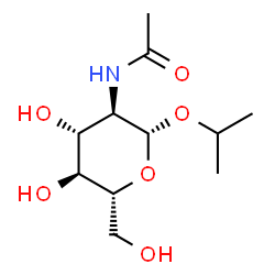 ChemSpider 2D Image | Isopropyl 2-acetamido-2-deoxy-beta-D-glucopyranoside | C11H21NO6