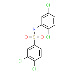 ChemSpider 2D Image | 3,4-Dichloro-N-(2,5-dichlorophenyl)benzenesulfonamide | C12H7Cl4NO2S