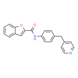 ChemSpider 2D Image | N-[4-(4-Pyridinylmethyl)phenyl]-1-benzofuran-2-carboxamide | C21H16N2O2