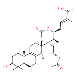 ChemSpider 2D Image | (3beta,15alpha,22S,24E)-15,22-Diacetoxy-3-hydroxylanosta-8,24-dien-26-oic acid | C34H52O7