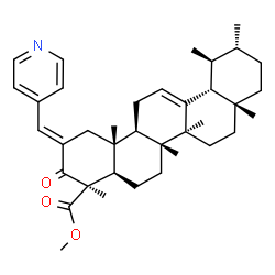 ChemSpider 2D Image | Methyl (2E)-3-oxo-2-(4-pyridinylmethylene)urs-12-en-24-oate | C37H51NO3