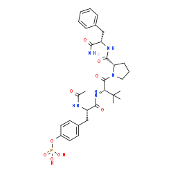 ChemSpider 2D Image | N-Acetyl-O-phosphono-L-tyrosyl-3-methyl-L-valyl-L-prolyl-L-phenylalaninamide | C31H42N5O9P