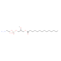 ChemSpider 2D Image | 3-{[(2-Aminoethoxy)(hydroxy)phosphoryl]oxy}-2-methoxypropyl myristate | C20H42NO7P