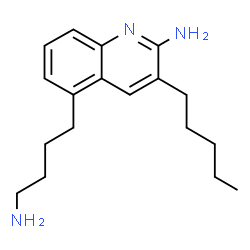 ChemSpider 2D Image | 5-(4-Aminobutyl)-3-pentyl-2-quinolinamine | C18H27N3