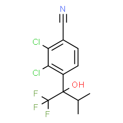 ChemSpider 2D Image | 2,3-Dichloro-4-(1,1,1-trifluoro-2-hydroxy-3-methyl-2-butanyl)benzonitrile | C12H10Cl2F3NO