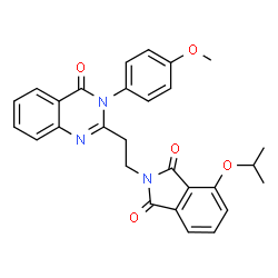ChemSpider 2D Image | 4-Isopropoxy-2-{2-[3-(4-methoxyphenyl)-4-oxo-3,4-dihydro-2-quinazolinyl]ethyl}-1H-isoindole-1,3(2H)-dione | C28H25N3O5