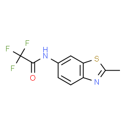 ChemSpider 2D Image | 2,2,2-Trifluoro-N-(2-methyl-1,3-benzothiazol-6-yl)acetamide | C10H7F3N2OS