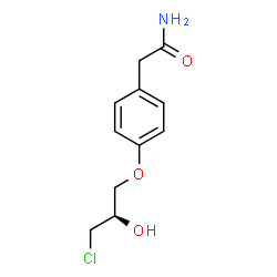 ChemSpider 2D Image | 2-{4-[(2R)-3-Chloro-2-hydroxypropoxy]phenyl}acetamide | C11H14ClNO3