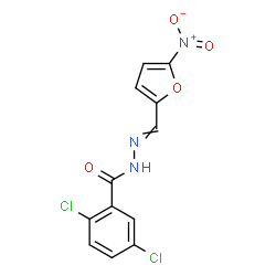 ChemSpider 2D Image | 2,5-Dichloro-N'-[(5-nitro-2-furyl)methylene]benzohydrazide | C12H7Cl2N3O4