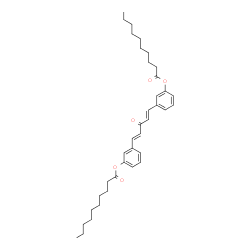 ChemSpider 2D Image | [(1E,4E)-3-Oxo-1,4-pentadiene-1,5-diyl]di-3,1-phenylene didecanoate | C37H50O5