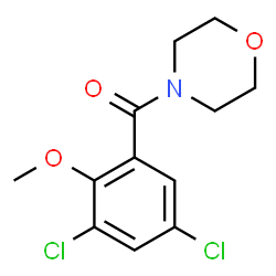 ChemSpider 2D Image | (3,5-Dichloro-2-methoxyphenyl)(4-morpholinyl)methanone | C12H13Cl2NO3