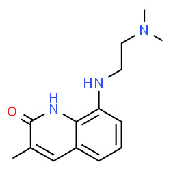 ChemSpider 2D Image | 8-{[2-(Dimethylamino)ethyl]amino}-3-methyl-2(1H)-quinolinone | C14H19N3O