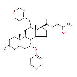ChemSpider 2D Image | Methyl (5beta,7alpha,12alpha,20xi)-7,12-bis(3,6-dihydro-2H-pyran-4-yloxy)-3-oxocholan-24-oate | C35H52O7