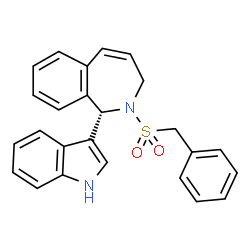 ChemSpider 2D Image | (1S)-2-(Benzylsulfonyl)-1-(1H-indol-3-yl)-2,3-dihydro-1H-2-benzazepine | C25H22N2O2S