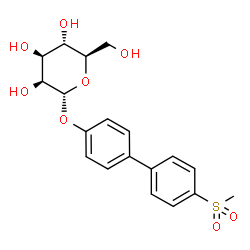 ChemSpider 2D Image | 4'-(Methylsulfonyl)-4-biphenylyl alpha-D-mannopyranoside | C19H22O8S
