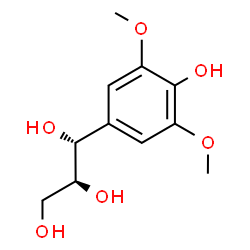 ChemSpider 2D Image | (1R,2S)-1-(4-Hydroxy-3,5-dimethoxyphenyl)-1,2,3-propanetriol | C11H16O6