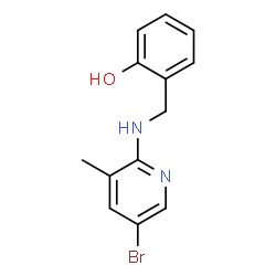 ChemSpider 2D Image | 2-{[(5-Bromo-3-methyl-2-pyridinyl)amino]methyl}phenol | C13H13BrN2O