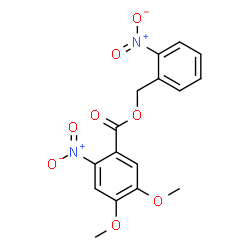 ChemSpider 2D Image | 2-Nitrobenzyl 4,5-dimethoxy-2-nitrobenzoate | C16H14N2O8