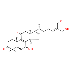 ChemSpider 2D Image | (7beta)-7,26,27-Trihydroxylanosta-8,24-diene-3,11-dione | C30H46O5