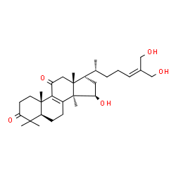 ChemSpider 2D Image | (15beta)-15,26,27-Trihydroxylanosta-8,24-diene-3,11-dione | C30H46O5