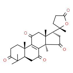 ChemSpider 2D Image | (5alpha)-4,4,14-Trimethyl-20,24-epoxychol-8-ene-3,7,11,15,24-pentone | C27H34O6
