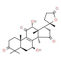 ChemSpider 2D Image | (5alpha,7beta,12alpha)-7,12-Dihydroxy-4,4,14-trimethyl-20,24-epoxychol-8-ene-3,11,15,24-tetrone | C27H36O7