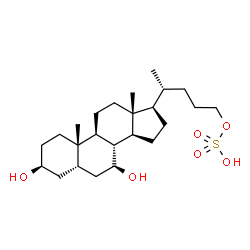 ChemSpider 2D Image | (3beta,5beta,7beta)-3,7-Dihydroxycholan-24-yl hydrogen sulfate | C24H42O6S