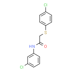 ChemSpider 2D Image | N-(3-Chlorophenyl)-2-[(4-chlorophenyl)sulfanyl]acetamide | C14H11Cl2NOS