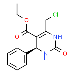 ChemSpider 2D Image | Ethyl (4S)-6-(chloromethyl)-2-oxo-4-phenyl-1,2,3,4-tetrahydro-5-pyrimidinecarboxylate | C14H15ClN2O3