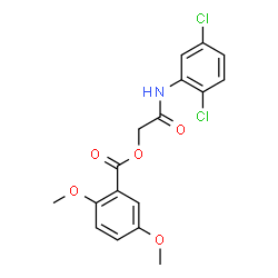 ChemSpider 2D Image | 2-[(2,5-Dichlorophenyl)amino]-2-oxoethyl 2,5-dimethoxybenzoate | C17H15Cl2NO5