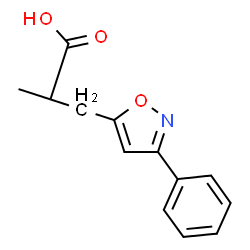 ChemSpider 2D Image | (2S)-2-Methyl-3-(3-phenyl-1,2-oxazol-5-yl)propanoic acid | C13H13NO3