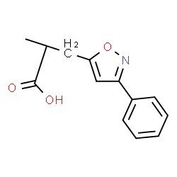 ChemSpider 2D Image | (2R)-2-Methyl-3-(3-phenyl-1,2-oxazol-5-yl)propanoic acid | C13H13NO3