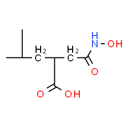 ChemSpider 2D Image | (2R)-2-[2-(Hydroxyamino)-2-oxoethyl]-4-methylpentanoic acid | C8H15NO4