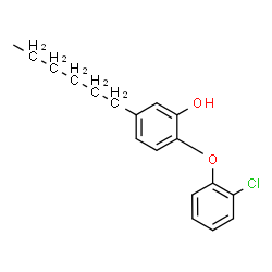 ChemSpider 2D Image | 2-(2-Chlorophenoxy)-5-hexylphenol | C18H21ClO2