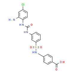 ChemSpider 2D Image | 4-{[(3-{[(2-Amino-4-chlorophenyl)carbamoyl]amino}phenyl)sulfonyl]amino}benzoic acid | C20H17ClN4O5S