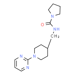 ChemSpider 2D Image | N-{[1-(2-Pyrimidinyl)-4-piperidinyl]methyl}-1-pyrrolidinecarboxamide | C15H23N5O