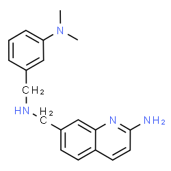 ChemSpider 2D Image | 7-({[3-(Dimethylamino)benzyl]amino}methyl)-2-quinolinamine | C19H22N4