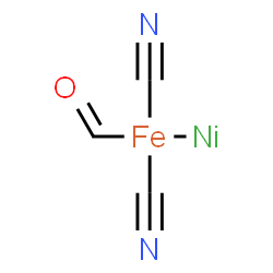 ChemSpider 2D Image | Formyl[bis(hydrocyanato-1kappaC)]ironnickel(Fe-Ni) | C3HFeN2NiO