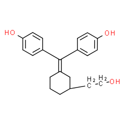 ChemSpider 2D Image | 4,4'-{[(3S)-3-(2-Hydroxyethyl)cyclohexylidene]methylene}diphenol | C21H24O3