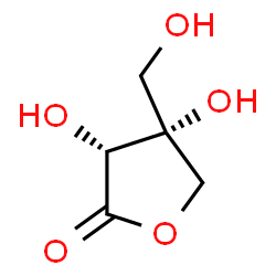 ChemSpider 2D Image | (3R,4R)-3,4-Dihydroxy-4-(hydroxymethyl)dihydro-2(3H)-furanone | C5H8O5