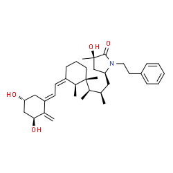 ChemSpider 2D Image | (3R,5S)-5-{(2R,3R)-3-[(1R,2S,3Z)-3-{(2E)-2-[(3S,5R)-3,5-Dihydroxy-2-methylenecyclohexylidene]ethylidene}-1,2-dimethylcyclohexyl]-2-methylbutyl}-3-hydroxy-3-methyl-1-(2-phenylethyl)-2-pyrrolidinone | C35H51NO4