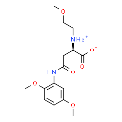ChemSpider 2D Image | (2R)-4-[(2,5-Dimethoxyphenyl)amino]-2-[(2-methoxyethyl)ammonio]-4-oxobutanoate | C15H22N2O6