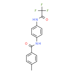 ChemSpider 2D Image | 4-Methyl-N-{4-[(trifluoroacetyl)amino]phenyl}benzamide | C16H13F3N2O2