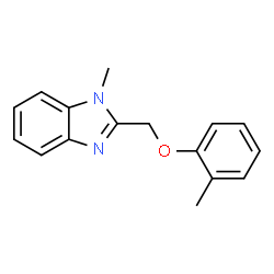 ChemSpider 2D Image | 1-Methyl-2-o-tolyloxymethyl-1H-benzoimidazole | C16H16N2O
