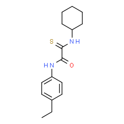 ChemSpider 2D Image | 2-(Cyclohexylamino)-N-(4-ethylphenyl)-2-thioxoacetamide | C16H22N2OS