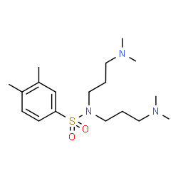 ChemSpider 2D Image | N,N-Bis[3-(dimethylamino)propyl]-3,4-dimethylbenzenesulfonamide | C18H33N3O2S