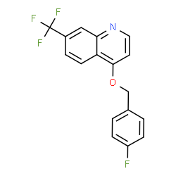 ChemSpider 2D Image | 4-[(4-Fluorobenzyl)oxy]-7-(trifluoromethyl)quinoline | C17H11F4NO