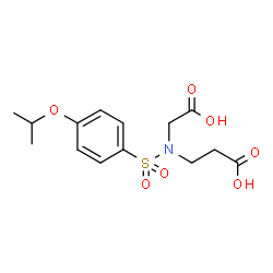 ChemSpider 2D Image | N-(Carboxymethyl)-N-[(4-isopropoxyphenyl)sulfonyl]-beta-alanine | C14H19NO7S