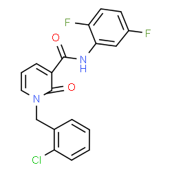 ChemSpider 2D Image | 1-(2-Chlorobenzyl)-N-(2,5-difluorophenyl)-2-oxo-1,2-dihydro-3-pyridinecarboxamide | C19H13ClF2N2O2